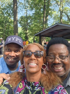 Three people in photo from 11th Annual Outing of NYCPCRG